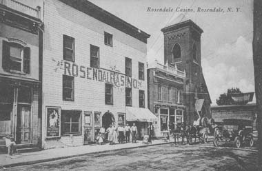 Postcard, Rosendale's Main Street, 1922.