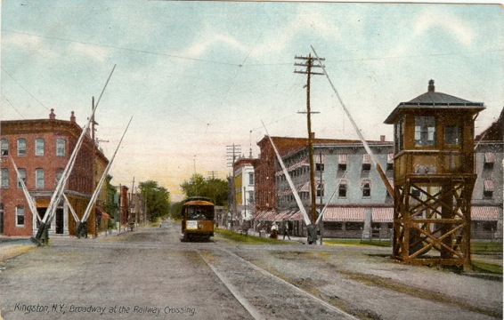 Kingston, NY, Broadway at the Railway Crossing