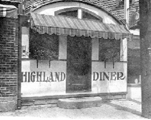 Highland Diner, now a nail salon on Main Street.