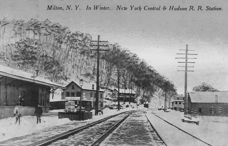 Postcard, “Milton, N.Y. In Winter. New York Central and Hudson R.R. Station,” courtesy of G. Mastropaolo.