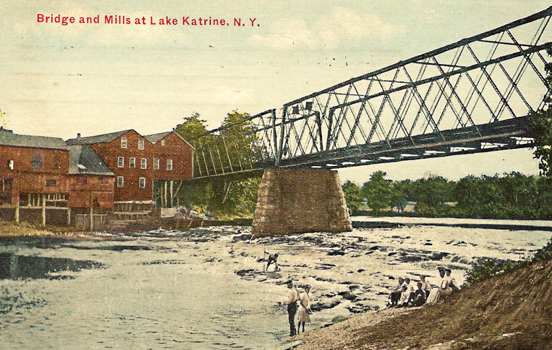 Bridge and Mills at Lake Katrine, N.Y. postcard