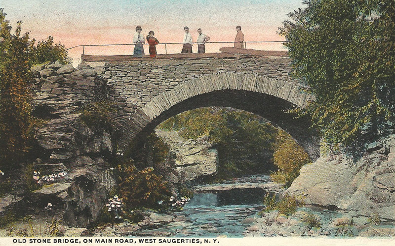 Old Stone Bridge, on Main Road, West Saugerties, N.Y. postcard